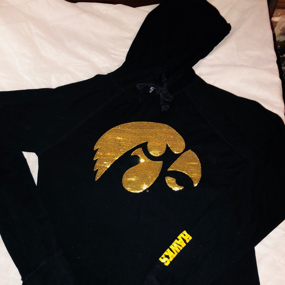 Women’s Iowa Hawkeyes Black Hoodie XL lightweight